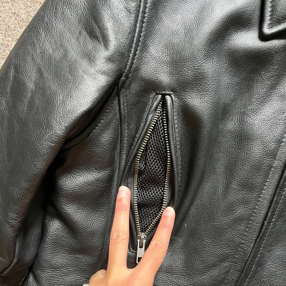 First Classics Black Leather Motorcycle Biker Jacket Women’s M Removable Lining - Picture 6 of 16